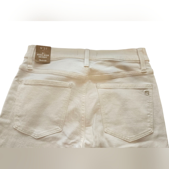 Women's Madewell White 9” High-Rise Skinny Jean Waist 27" New With Tags - Picture 4 of 5